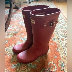 Cute Red kids Hunter boots size 3